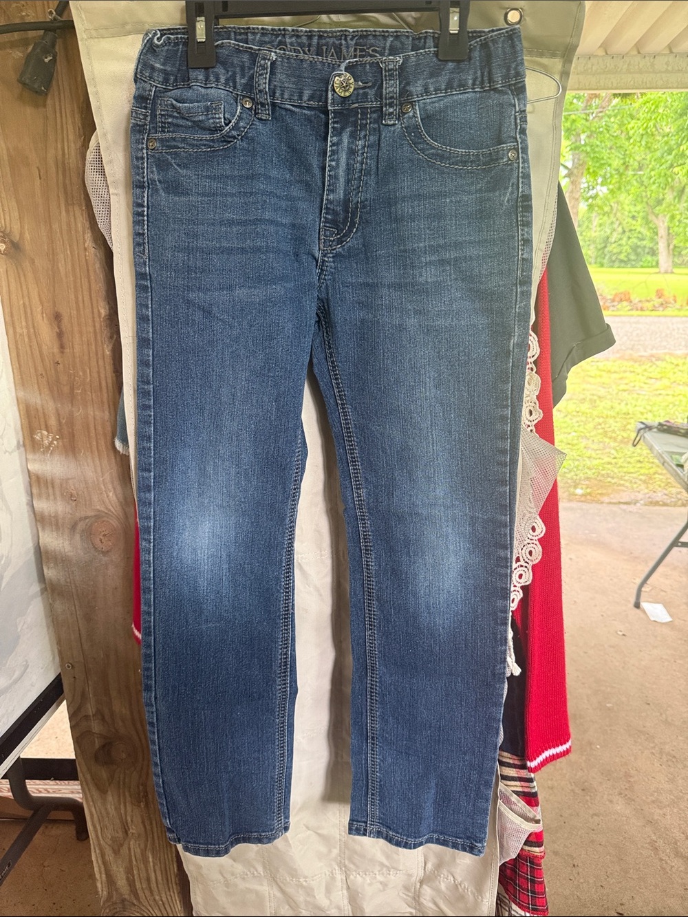 Kids Stretch Denim Jeans in Dark Blue